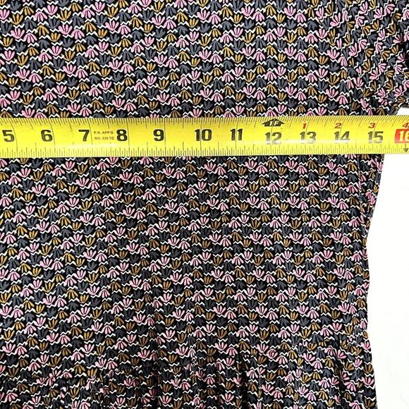 Boden Dress 4L Floral Embroidered Long Sleeve Tie Back Midi Flowy Smocked Cuffs - Picture 4 of 12